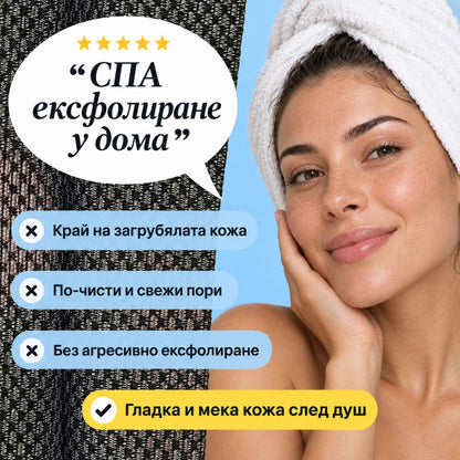Luffra Ексфолираща антибактериална кърпа за баня с японска технология